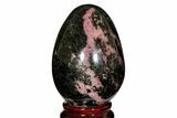Polished Rhodonite Egg - Madagascar #172507-1